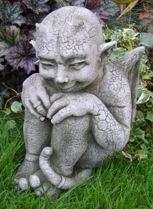 Imp gothic stone statue for the garden